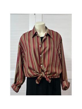 Le Garage Multicolor Stripe Button-Down Shirt Size L